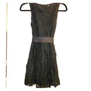 Mini black lace dress